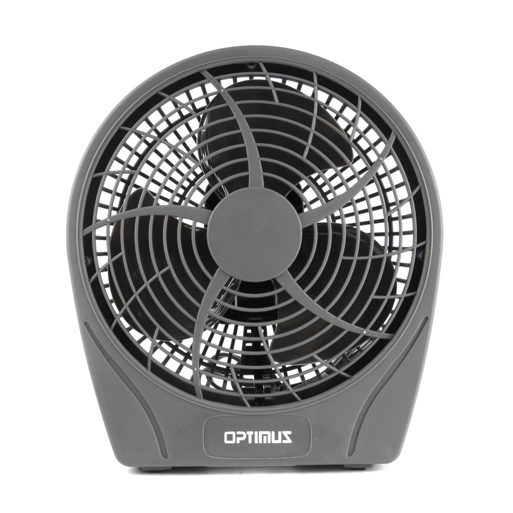 Optimus 9 in. Stylish 3 Speed Personal Fan in Gray