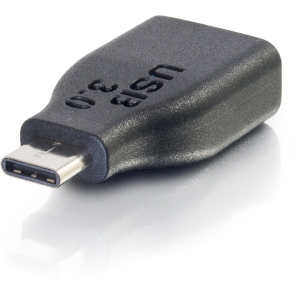 C2G USB 3.1 Gen 1 USB C to USB A Adapter M/F - USB C to Laptop Black - USB for Smartphone, Tablet, Notebook, Desktop Computer, Flash Drive, Keyboard/Mouse - 60 MB/s - 1 Pack - Type C Male USB - Type A Female USB - Black