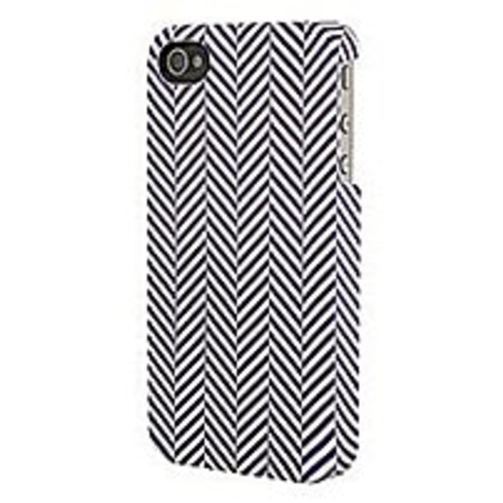 Venom Communications 8101923 Signature Case for iPhone 4, 4S - Herringbone Navy, White