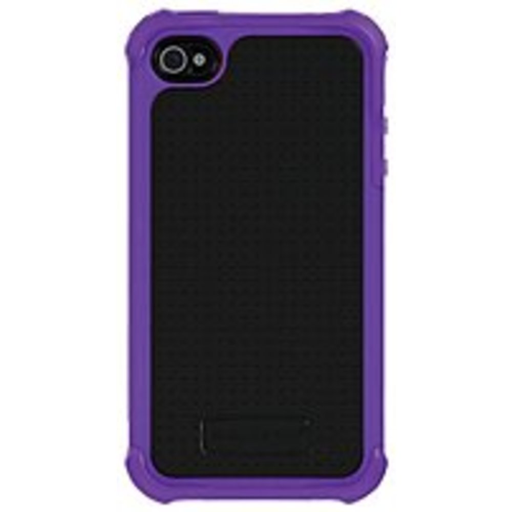 Ballistic SA0582-M665 Soft Gel Case for iPhone 4 and 4S - Purple, Black