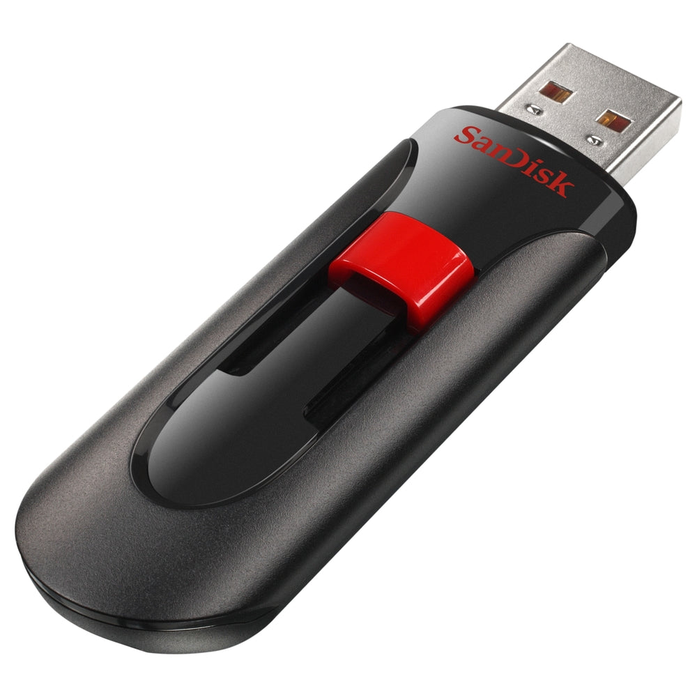 SanDisk SDCZ60-128G-A46 Cruzer Glide USB Flash Drive - 128 GB - USB 2.0 - Black, Red