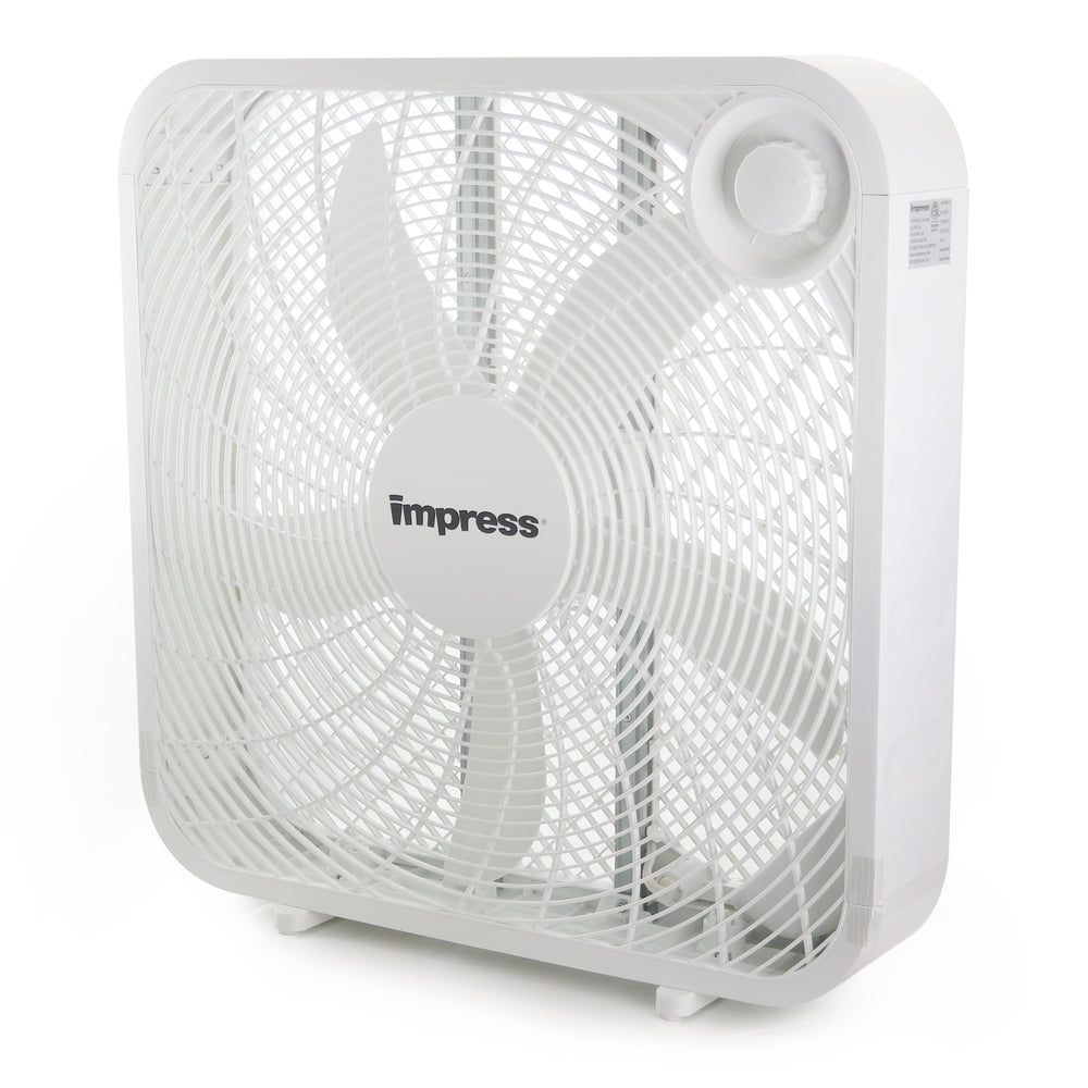 Impress 20-Inch 3-Speed Box Fan in White
