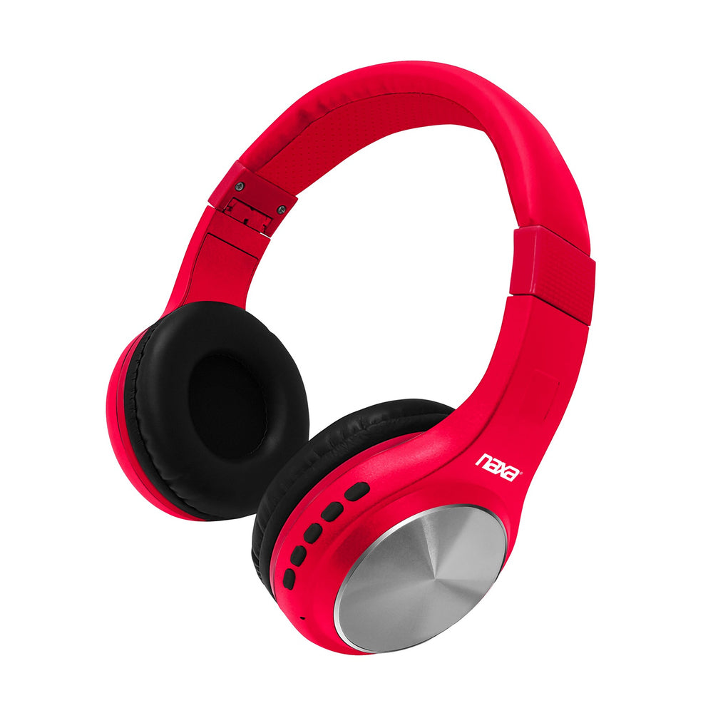 Naxa ORION Bluetooth Wireless Headphones - Red