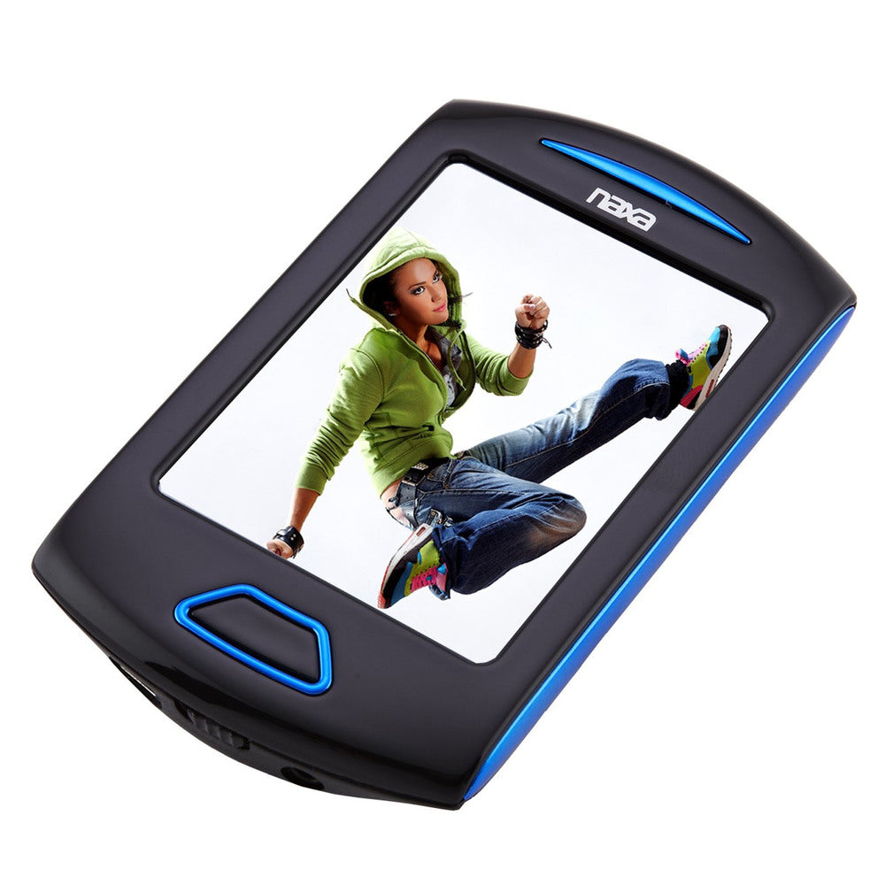 Naxa Portable 8GB Media Player with 2.8" Touch Screen- Blue