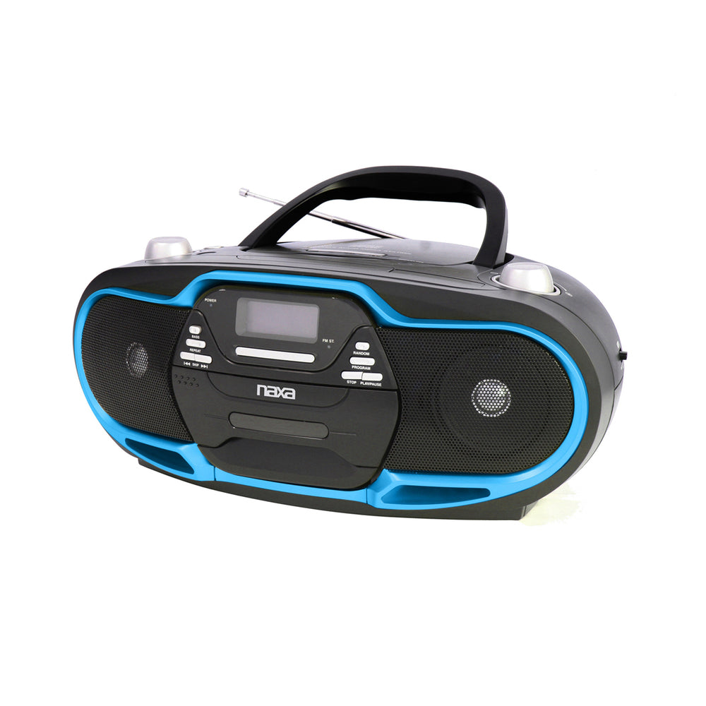 Naxa NPB-257 Portable MP3/CD Player, AM/FM Stereo Radio and amp; USB Input- Blue