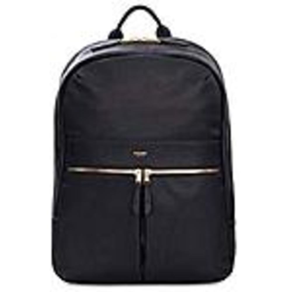 Knomo 119-401-BLK Beauchamp Carrying Case (Backpack) for 14 Notebook - Black - Weather Resistant, Splash Resistant - Full Grain Leather, Twill Nylon, Nylon Strap - Shoulder Strap - 16.4 Height x 11.5 Width x 3.9 Depth