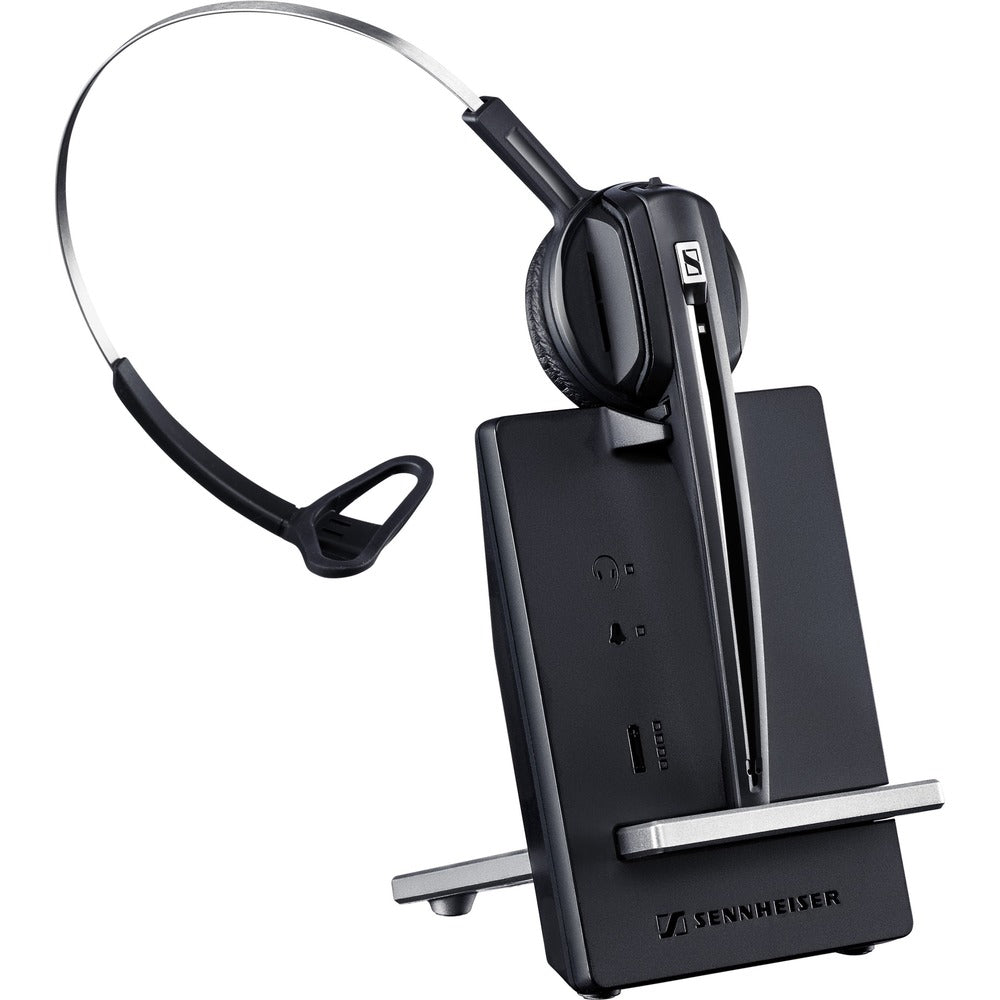 Sennheiser D 10 Phone Headset - Mono - Wireless - DECT 6.0 - 590 ft - 150 Hz - 6.80 kHz - Over-the-head, Over-the-ear - Monaural - Supra-aural - Noise Cancelling Microphone