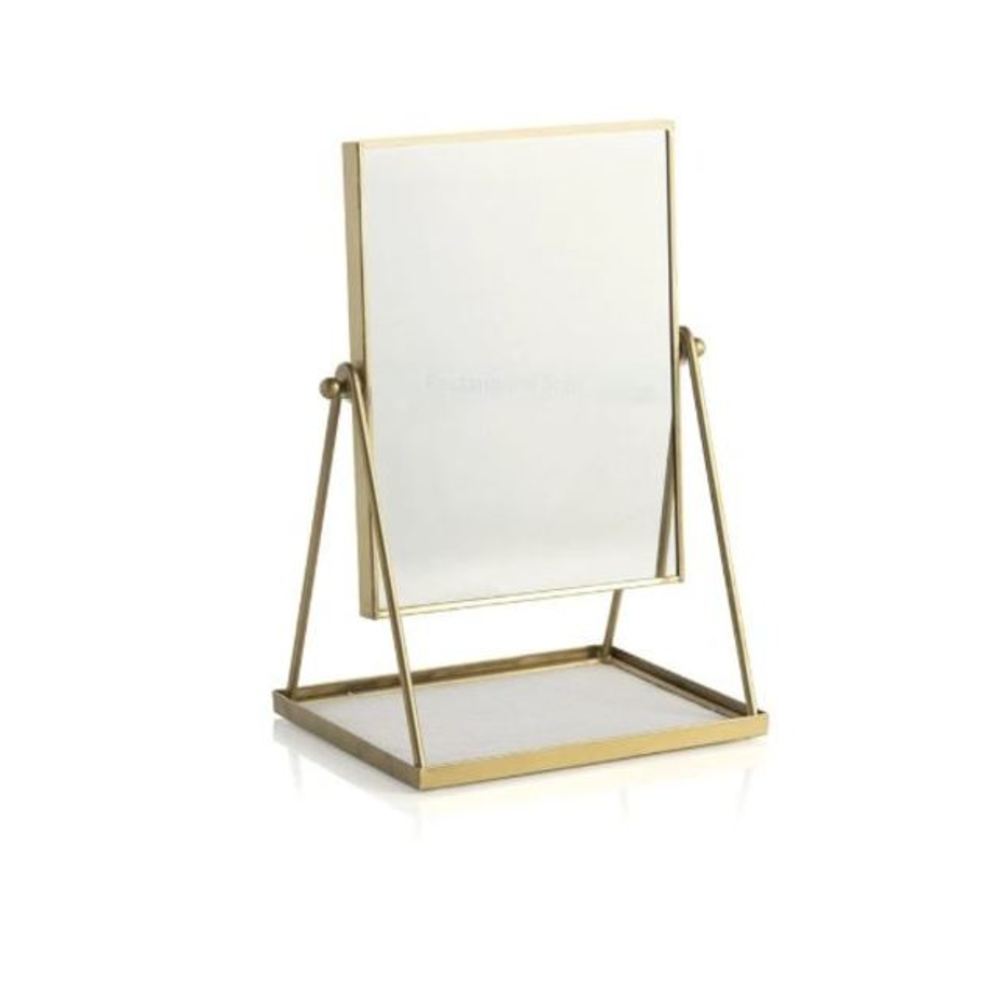 Wallace America 61-AA-020 Table Mirror with Display Tray - Gold