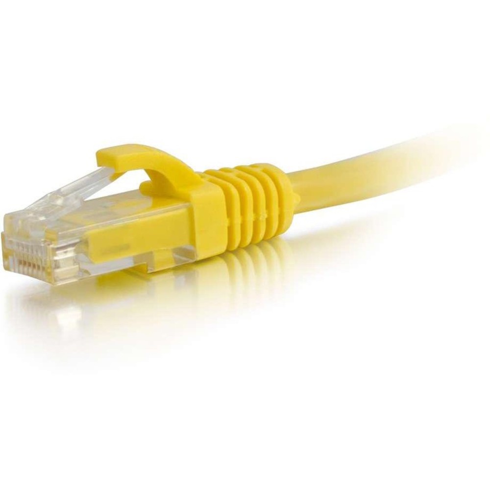 C2G-1ft Cat6 Snagless Unshielded (UTP) Network Patch Cable - Yellow - Category 6 for Network Device - RJ-45 Male - RJ-45 Male - 1ft - Yellow