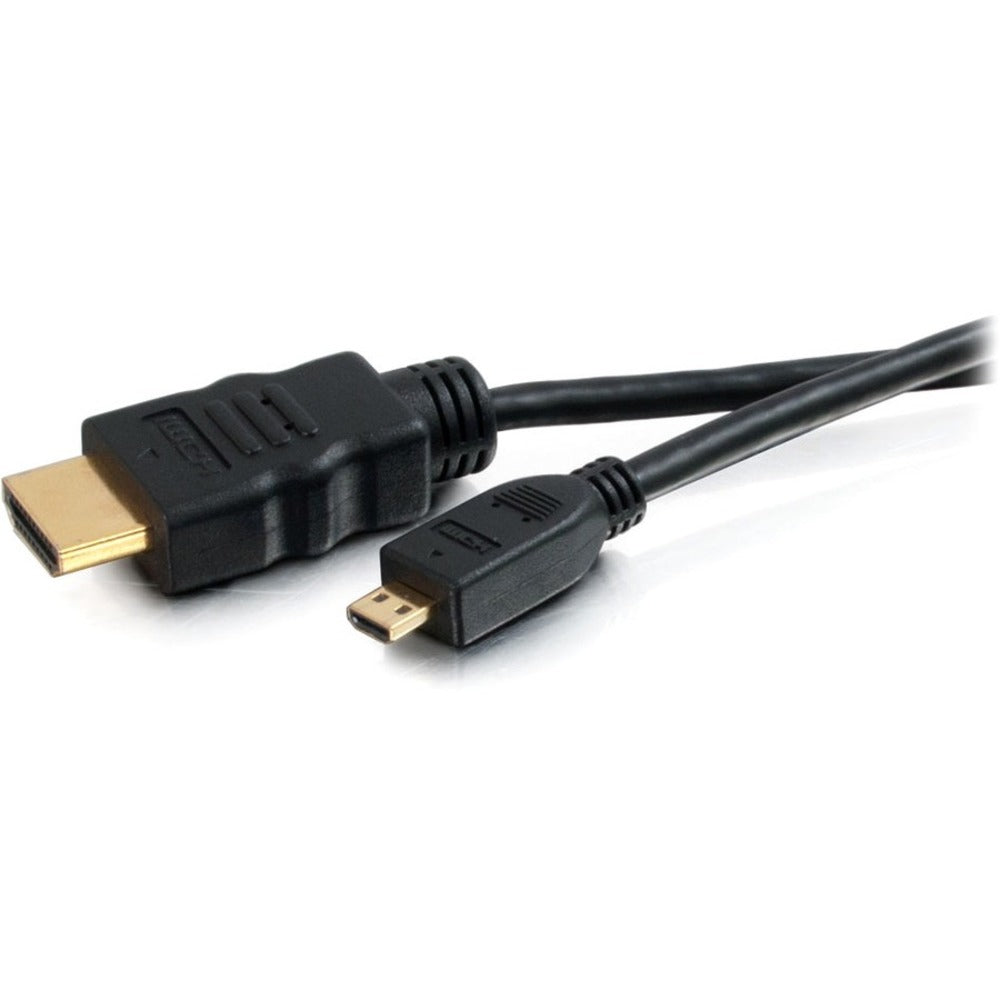 C2G 2m High Speed HDMI to Micro HDMI Cable with Ethernet -4K 60Hz (6ft) - 6.56 ft HDMI A/V Cable for Audio/Video Device, Home Theater System, Smartphone, Tablet - First End: 1 x HDMI (Micro Type D) Male Digital Audio/Video - Second End: 1 x HDMI Male Digi