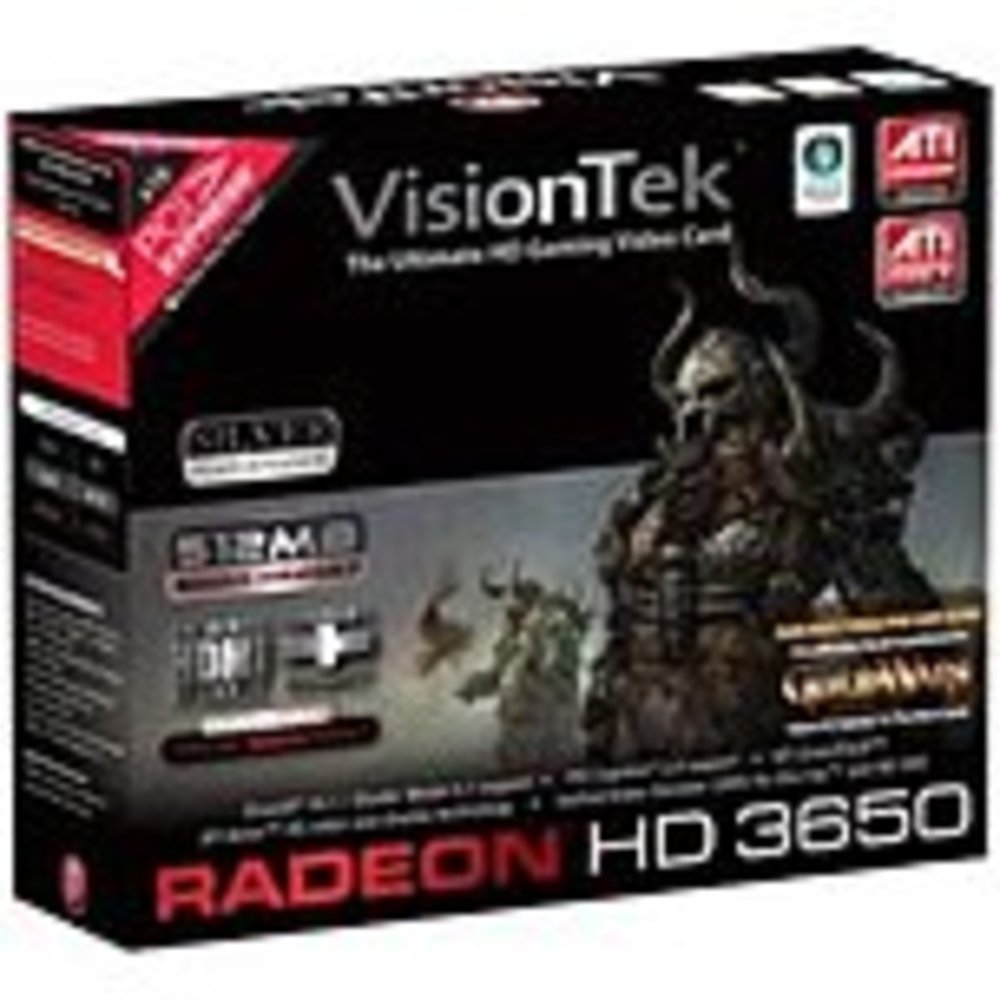VisionTek 900232 ATI Radeon HD 3650 Video Card - 512 MB GDDR2 - PCI Express 2.0 x16 - DVI, HDTV