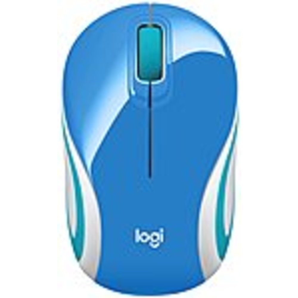 Logitech Wireless Mini Mouse M187 - Optical - Wireless - Radio Frequency - Blue - USB - 1000 dpi - Scroll Wheel - 3 Button(s)