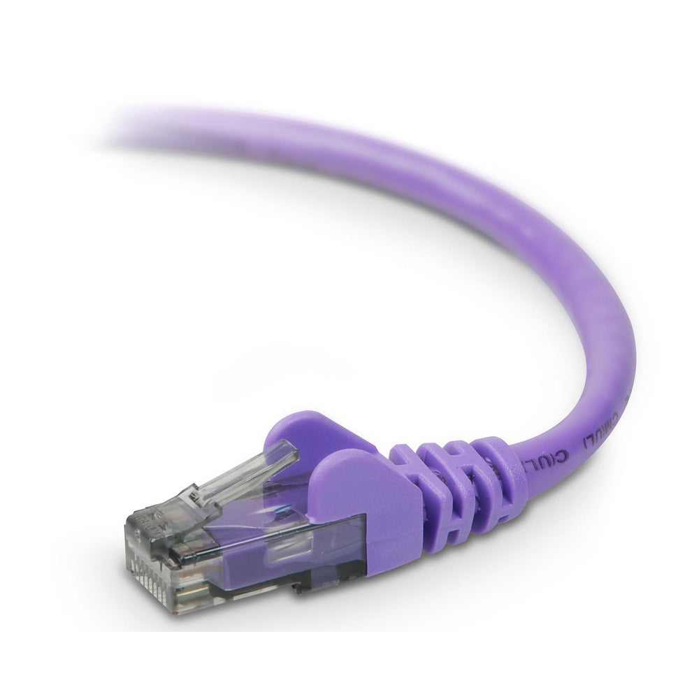 Belkin Cat.6 High Performance UTP Stranded Patch Cable - RJ-45 Male - RJ-45 Male - 6ft - Purple