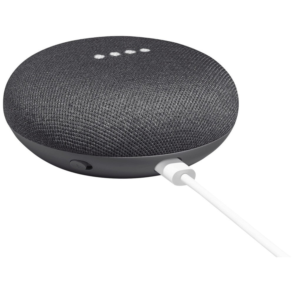 Google Home Mini Smart Speaker - Wireless Speaker(s) - Charcoal - 360? Circle Sound - Wireless LAN - Bluetooth - USB - Voice Command, Multi Device Pairing, Chromecast, Chromecast Audio, Smart Home Hub, Microphone - Google Assistant Supported