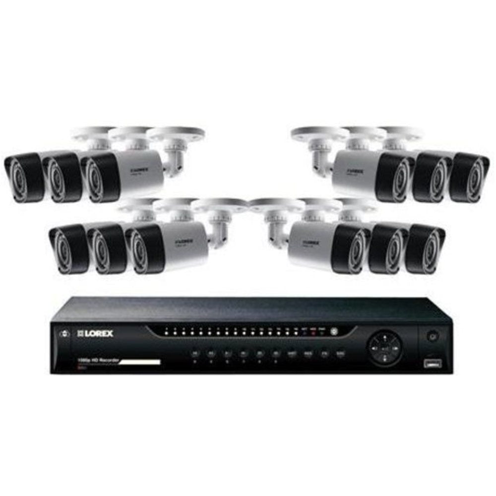 Lorex LHV16212 16 Channel Security DVR System with 2 TB HDD - 12 x 1080p HD Bullet Cameras