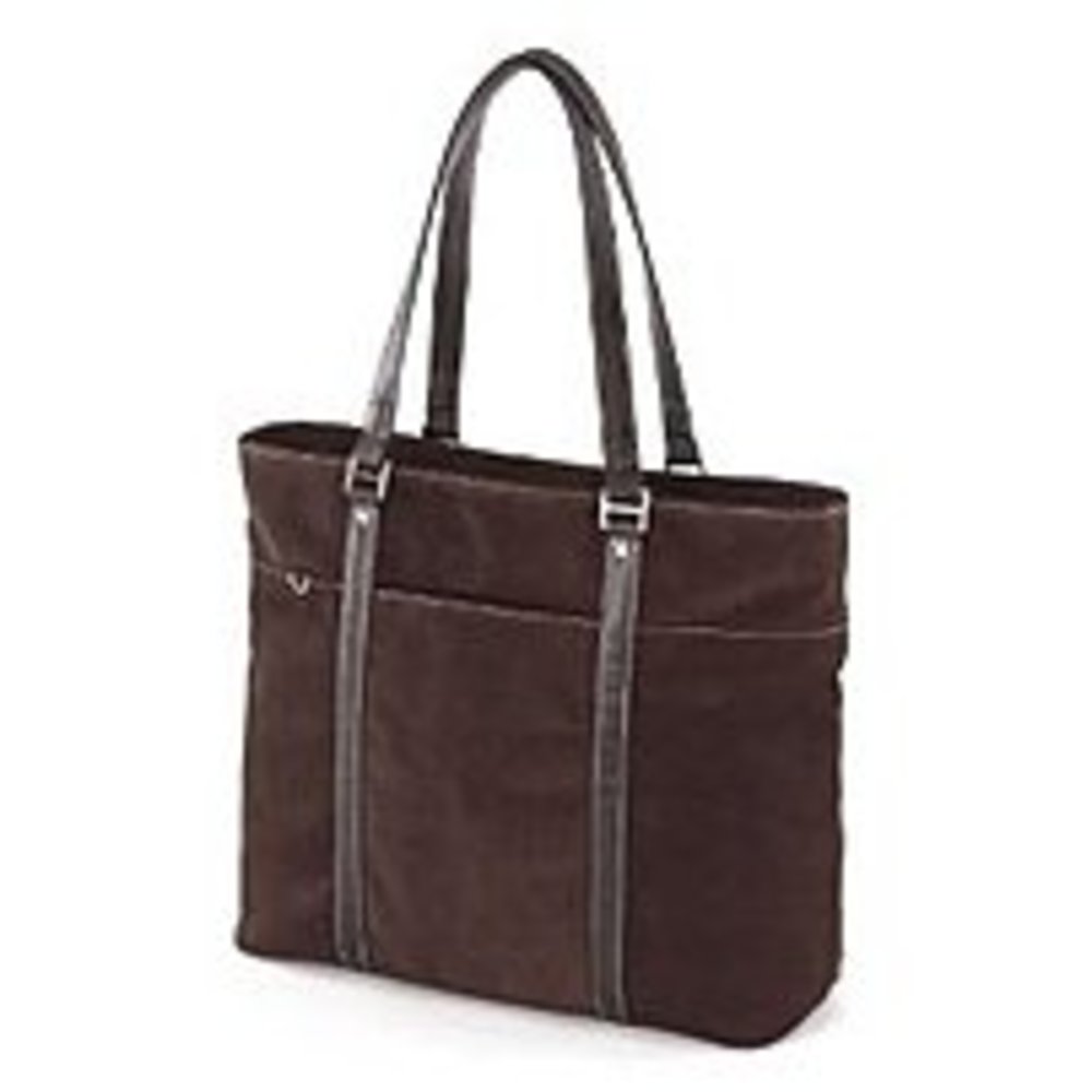 Mobile Edge METL08 Ultra Suede Computer Tote for 15.6-inch Notebooks - Chocolate Brown