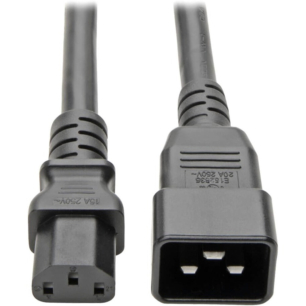 Tripp Lite 7ft PDU Power Cord Cable C13 to C20 Heavy Duty 15A 12AWG 7' - 15A, 12AWG (IEC-320- C13 to IEC-320-C20) 7-ft.