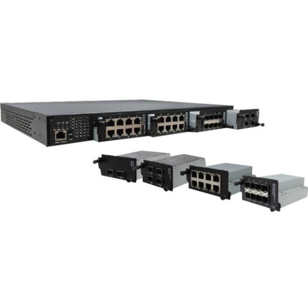 Transition Networks Modular Rack Mount Hardened Layer 2 Switch - 4 Expansion Slot - Manageable - Modular - 2 Layer Supported - 1U High - Rack-mountable