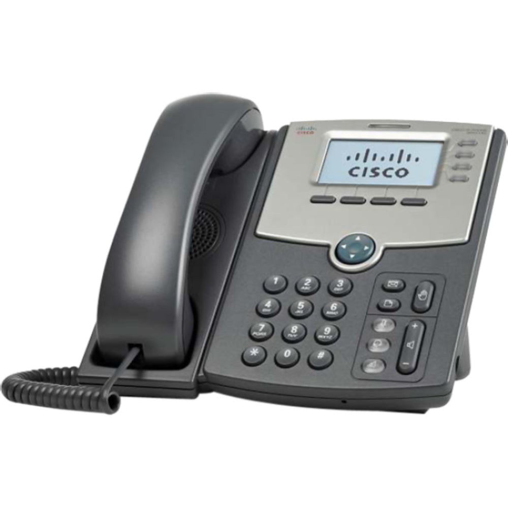 Cisco SPA514G IP Phone - 4 x Total Line - VoIP - Caller ID - Speakerphone - 2 x Network (RJ-45) - PoE Ports - Monochrome