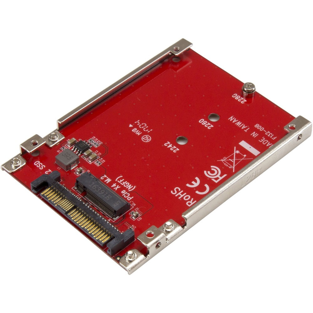 StarTech U2M2E125 M.2 to U.2 Adapter - M.2 Drive to U.2 (SFF-8639) Host Adapter for M.2 PCIe NVMe SSDs - M.2 Drive Adapter - M.2 PCIe SSD Adapter - Add the fast performance of an M.2 NVMe SSD to your desktop computer or server through a U.2 (SFF-8639) com